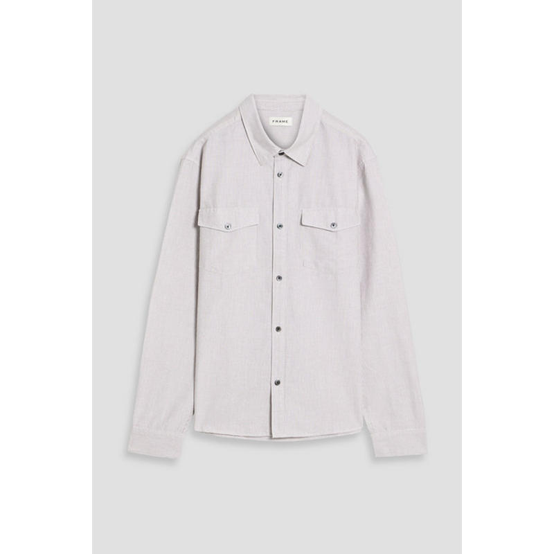 FRAME 男士 衬衫 细条纹棉质牛津衬衫