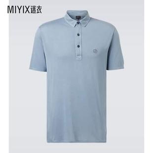 Armani阿玛尼 男款 真丝棉质Polo衫 迷衣时尚