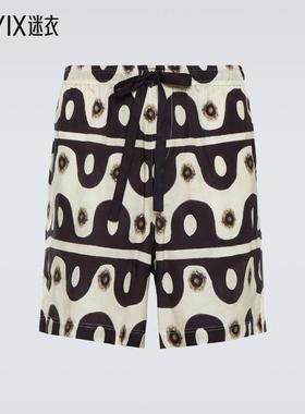 COMMAS 男士 印花棉质真丝短裤 迷衣时尚