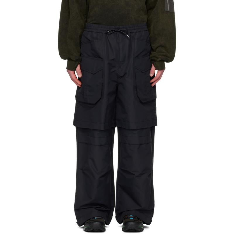 Juun.j 男士 长裤 黑色 Nylon Detachable Zip-Off 工装裤