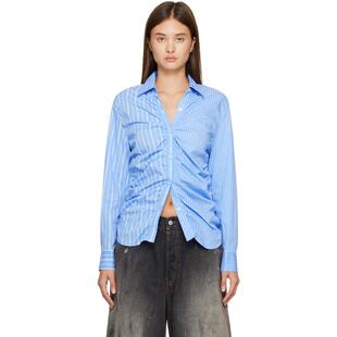 Andersson Bell 女士 衬衫 蓝色 Stripe Shirring