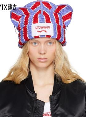 Charles Jeffrey Loverboy 女款红色 & 蓝色 Chunky Ears 毛线帽