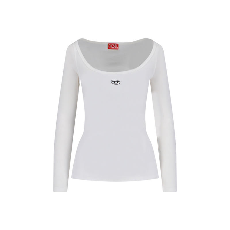 Diesel 女士 SS26 T恤 Oval-D 長袖羅紋上衣