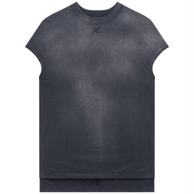 Courrèges 古未界 女士 SS26 T恤 黑色 Solarized Oversized