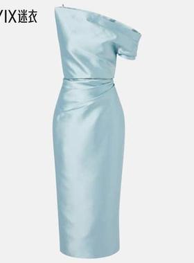 Solace London 女款Ellison 缎面酒会礼服 迷衣时尚