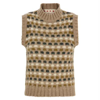 Marni 玛尼 女士 FW26 马甲 Shetland acquard 针织背心