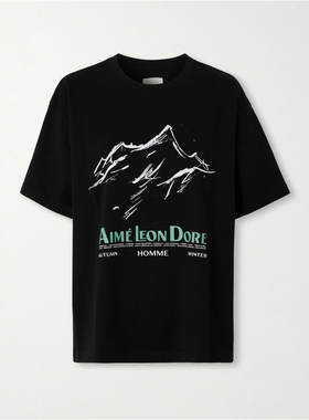 Aimé Leon Dore 女士 FW25 T恤 Summit 印花棉针织