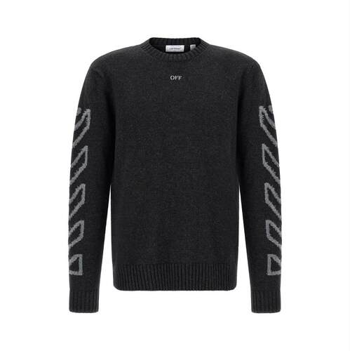 Off-White 男士 FW26 毛衣 'Diag Fuzzy' sweater... 箭号