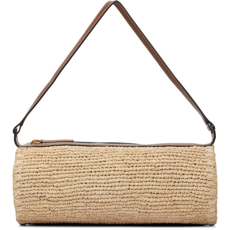 Staud 女士 单肩包 黄褐色迷你 Taru Raffia 单肩包
