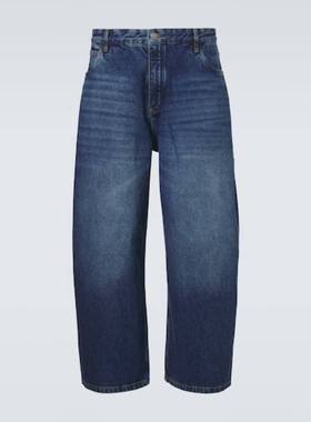 Studio Nicholson 男士 牛仔长裤 Paolo barrel-leg 牛仔裤