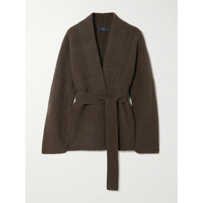 Arch4 女士 SS26 开衫 Sasha 束带罗纹羊绒针织