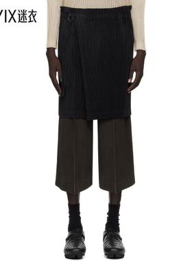 Homme Plissé Issey Miyake三宅一生 男款黑色 Light Mesh 短裙