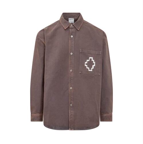 Marcelo Burlon 男士 SS26 衬衫 County Of Milan 标志印花纽扣