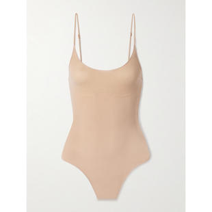 SKIMS 女士 连体衣 Thong 透视无缝土褐色