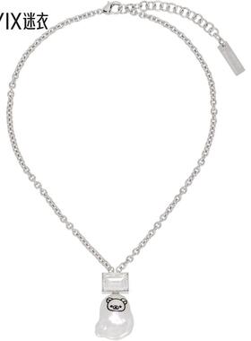 Jiwinaia 女款Rilakkuma 联名 Classic Pearl 项链 迷衣时尚