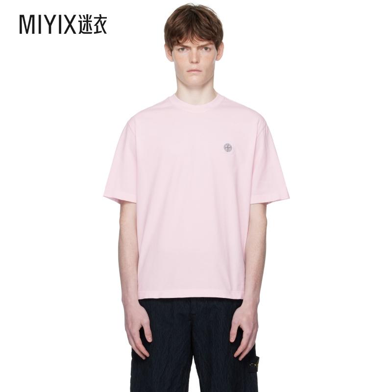 Stone Island石头岛 男款粉色 2100025 Combed Organic Cotton Je