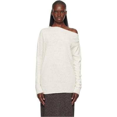 Lauren Manoogian 女士 毛衣 灰白色 Askew Boatneck