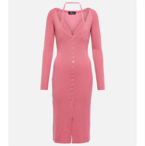 Blumarine 蓝色情人 女士 中长连衣裙 dress 罗纹羊毛文胸
