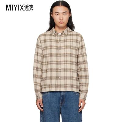 Dime MTL 男款驼色 Plaid Flannel 衬衫 迷衣时尚