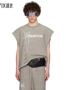 Rick Owens瑞克欧文斯 男款灰色 Champion 联名 Micro Tatlin 背