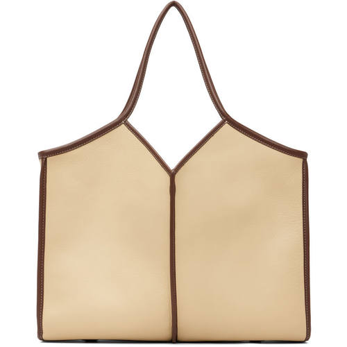 Hereu 女士 托特包 米色中号 Calella Squared Leather