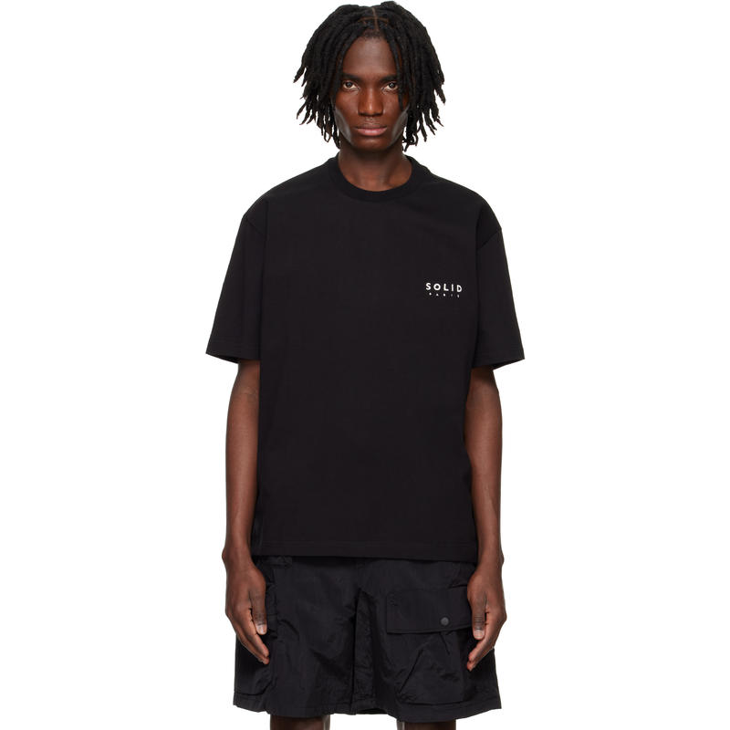 Solid Homme 男士 T恤 黑色 Paris T 恤