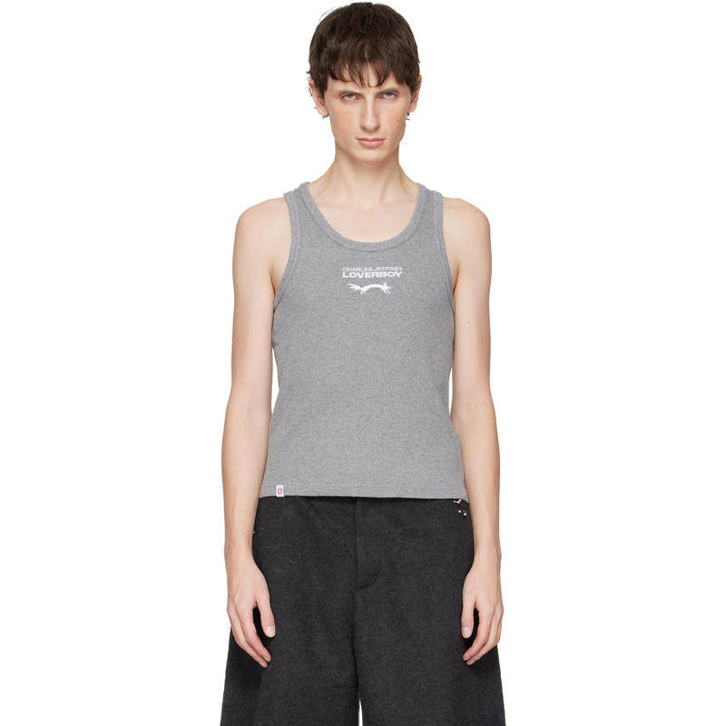 Charles Jeffrey Loverboy 男士 背心 灰色徽标背心