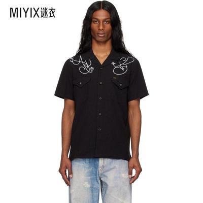 Andersson Bell 男款黑色 ADSB Chain Embroidery 衬衫 迷衣时尚