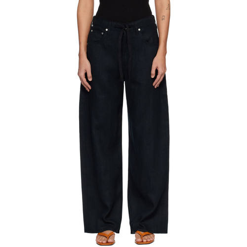 Citizens of Humanity 女士 长裤 黑色 Brynn Drawstring Linen