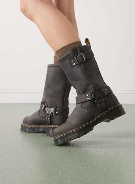 Dr. Martens 女士 靴子 Dr Martens Anistone 棕色高筒靴