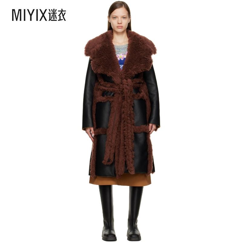 Stella Mccartney 女士 黑色 & 棕色 Alter Mat Belted 合成皮革