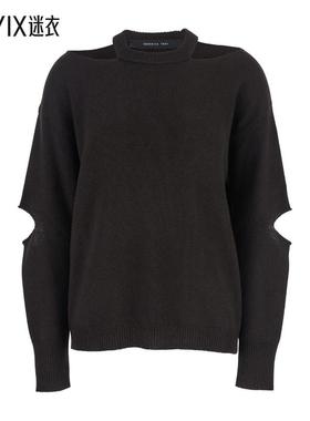 【秋季新品】Federica Tosi 女款MISTO GIROCOLLO 针织衫羊绒剪短