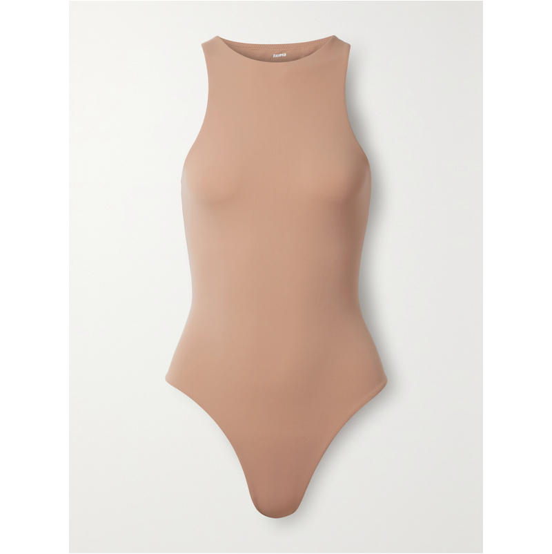 SKIMS 女士 CO 连体衣 Fits Everybody thong 弹力缎面针织茶色图片