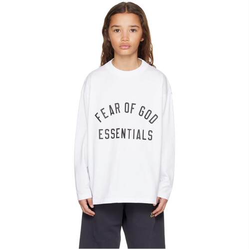 Essentials 中性（儿童） T恤 白色 Classic 儿童长袖 童装