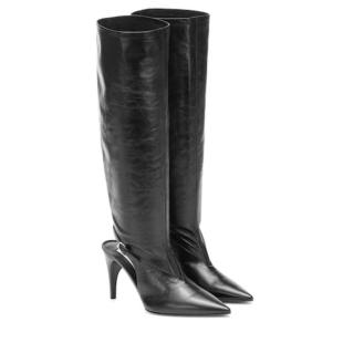 中筒靴 Jil 女士 吉尔·桑达 镂空及膝皮质靴子 Sander