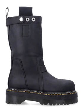 Dr. Martens 马丁博士 男士 FW26 靴子 QUAD PULLON 黑色鞋跟高帮