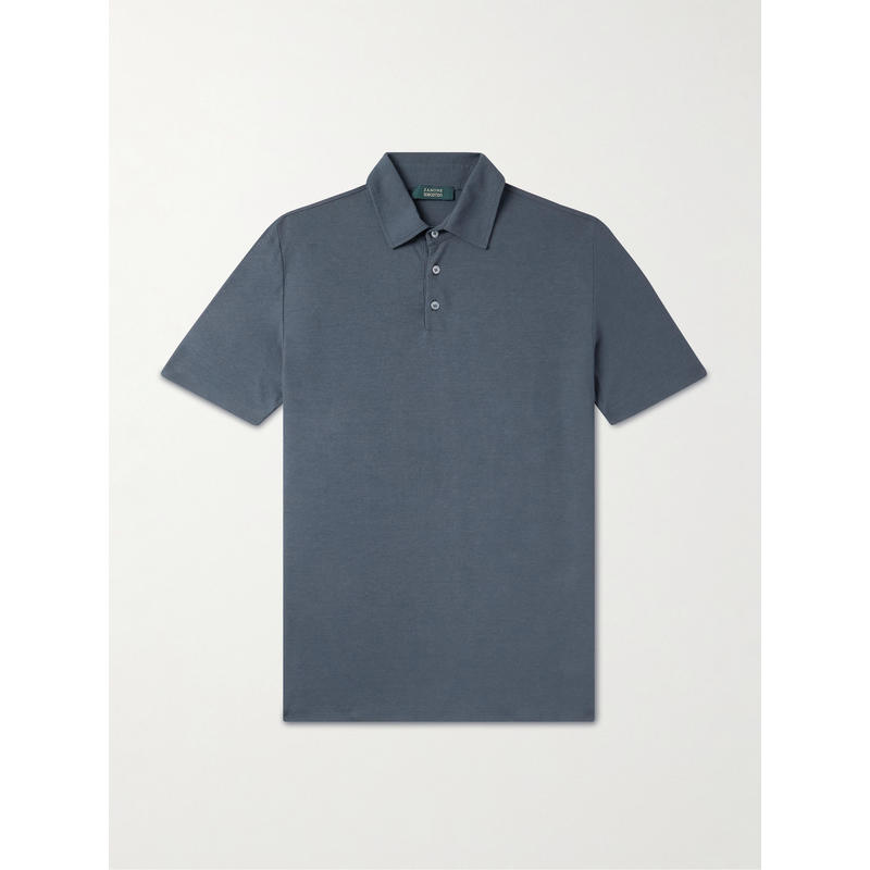 Slowear 男士 FW25 衬衫 Ice 修身棉质Polo衫