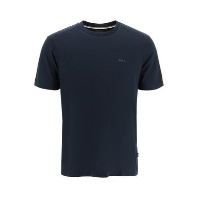 Boss 博斯 男士 FW25 T恤 海军蓝 Logo Cotton Jersey