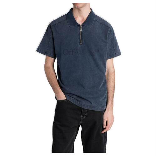Off-White 男士 SS26 POLO衫 米白色短袖拉链领官网直邮进口