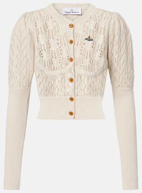 Vivienne Westwood西太后女士Ella纯棉镂空土星标针织开衫外套