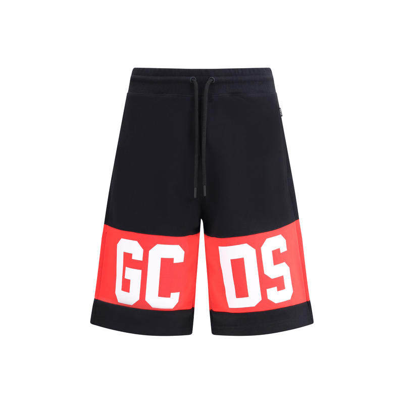 GCDS 男士 FW25 短裤 標誌附抽繩短褲
