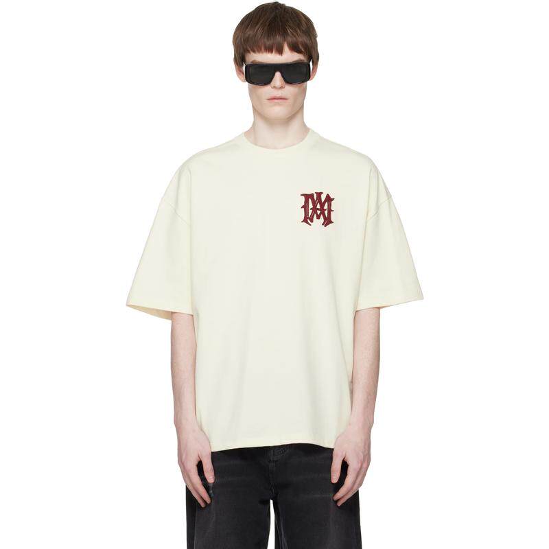 Amiri 埃米尔 男士 T恤 白色 Amiri Hollywood Oversized