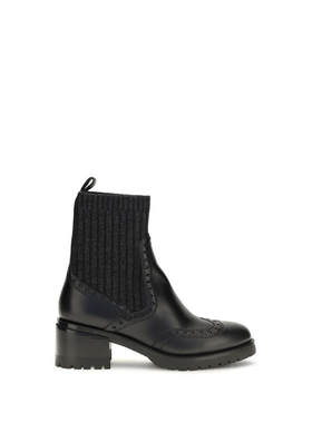 Santoni 女士 FW26 短靴 袜式套脚踝靴