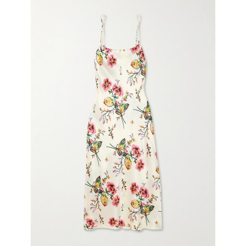 Olivia Von Halle 女士 春夏新品Artemis 印花真丝缎睡衣