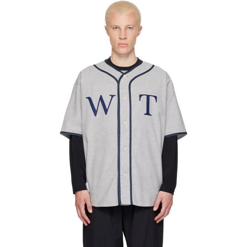 WTAPS 男士 衬衫 灰色 League S/S Cotton Twill