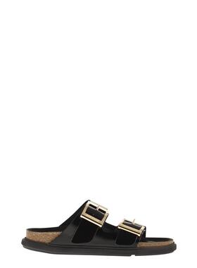 Birkenstock 勃肯 女士 凉鞋 ARIZONA DB HEX – 漆皮天然色皮质