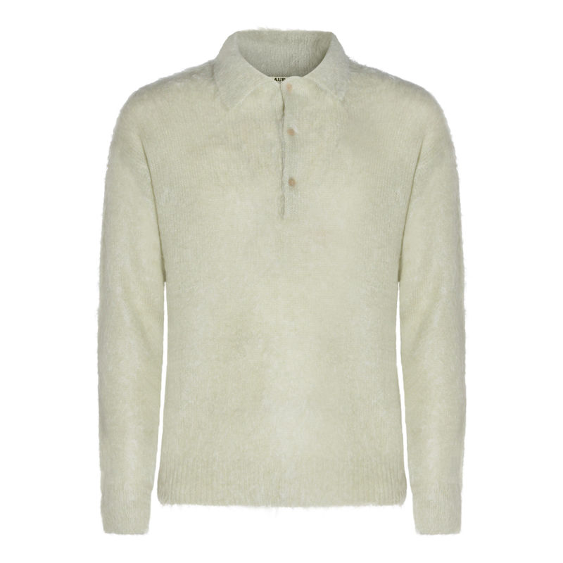 AURALEE 男士 针织衫 浅绿色马海毛针织衫