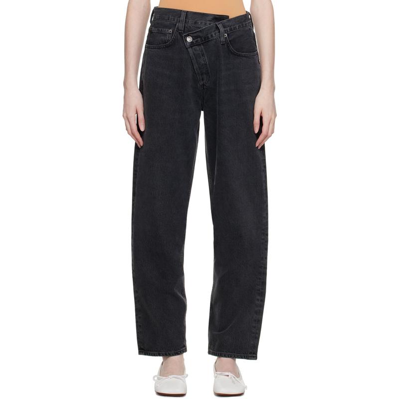 AGOLDE 女士 牛仔长裤 黑色 Criss Cross 牛仔裤