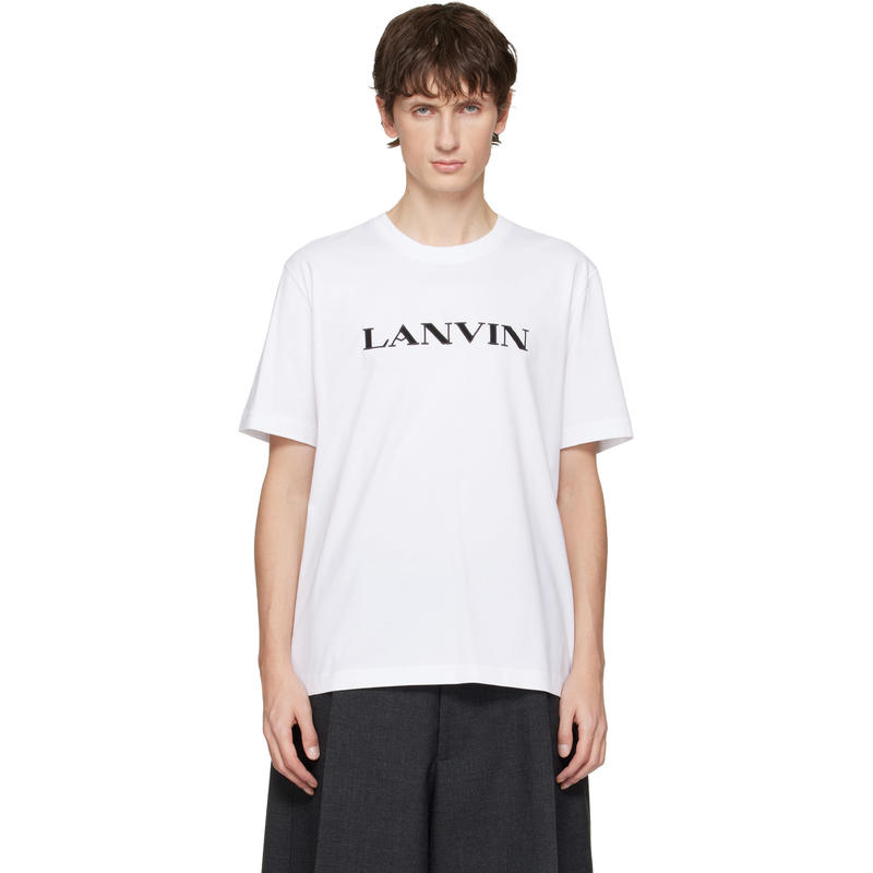 Lanvin 男士 T恤 白色 Embroidered Cotton T 恤