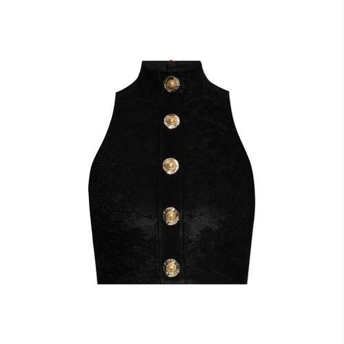 Balmain 巴尔曼 女士 FW25 背心 巴洛克图案纽扣上衣